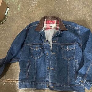 Marlboro Blue Denim Jacket with Brown Collar